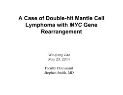 A Case of Double-hit Mantle Cell Lymphoma with MYC Gene