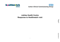 Jubilee Health Centre PDF 178 KB