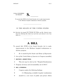 Hospital Readmission Accuracy and Accountability Act