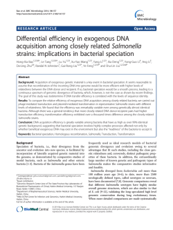 Differential efficiency in exogenous DNA