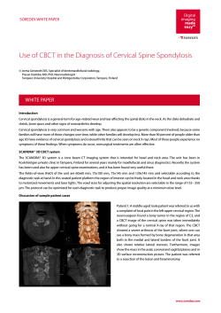 Use of CBCT in the Diagnosis of Cervical Spine