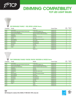 TCP Retail LED Dimming Compatibility Reference
