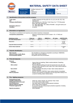 MATERIAL SAFETY DATA SHEET