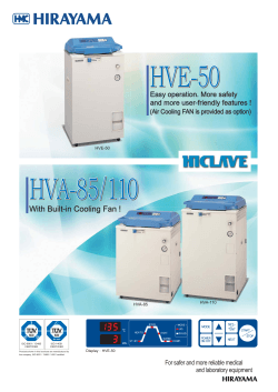 HVE-50 HVA-85/110 HVA-85/110 HVA-85/110 HVA-85/110 HVA-85