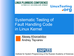Systematic Testing of Fault Handling Code in Linux Kernel