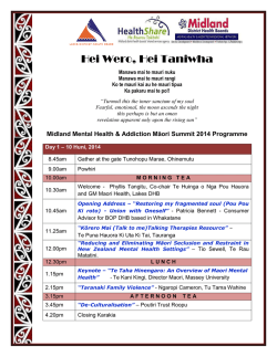 Hei Wero, Hei Taniwha - Midland Regional Network