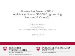 Harness the power of GPUs - Lecture 10
