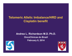 Telomeric Allelic Imbalance/HRD and Cisplatin benefit