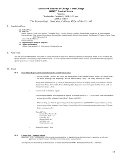 Student Senate Minutes 10-08-2014
