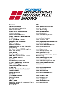 Exhibitor List - Progressive International Motorcycle Show