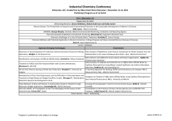 PDF version - Industrial Chemistry Conference