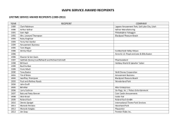 IAAPA SERVICE AWARD RECIPIENTS
