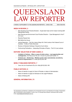 28 February 2014 - Queensland Reports