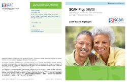 2015 Benefit Highlights - SCAN Plus (HMO)