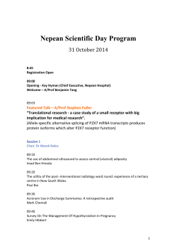 Download Program - Annual Nepean Scientific Day 2014