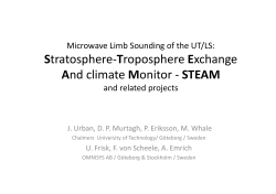 Stratosphere-Troposphere Exchange And climate Monitor