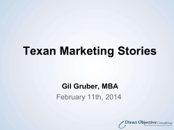 Texan Marketing Stories Gil Gruber, MBA