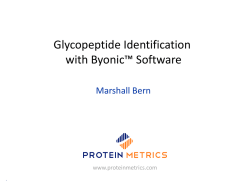 Glycopeptide Identification with Byonic&trade; Software