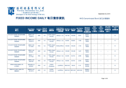 FIXED INCOME DAILY 每日債券資訊