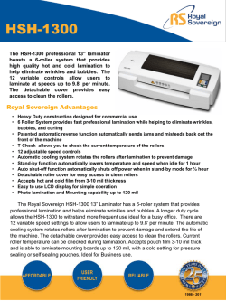 HSH-1300 Sales Sheet