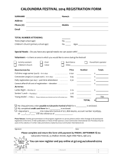 Registration form - Grace Communion International