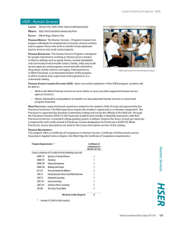Hum an Services HSER - Human Services