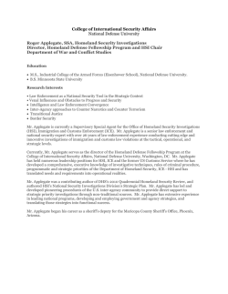 view bio - College of International Security Affairs