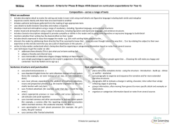 HfL Assessment - criteria for Phase B steps 4/5/6