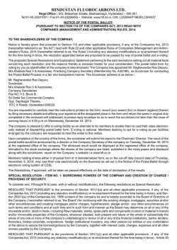 HINDUSTAN FLUOROCARBONS LTD.