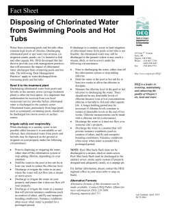 Disposing of Chlorinated Water from Swimming Pools and Hot Tubs