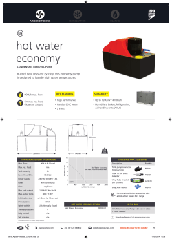 Hot water economy tech sheet