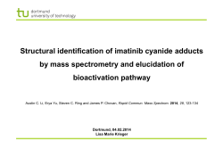 Structural identification of imatinib cyanide adducts