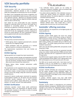 V2X Security Portfolio