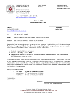 March 14, 2014 Bulletin #HSP-2004-CSCO/C Contact