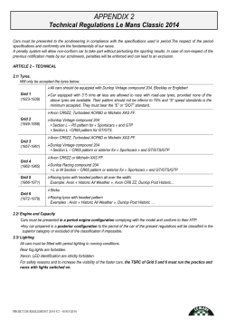 Technical Regulations (pdf)