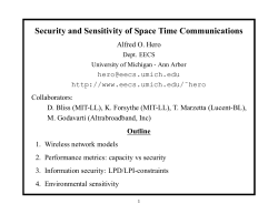 Security and Sensitivity of Space Time Communications