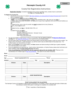 County Fair Registration - University of Minnesota Extension