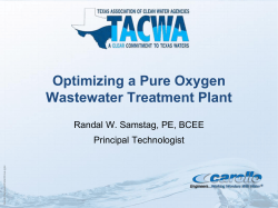 Optimizing a Pure Oxygen WWTP