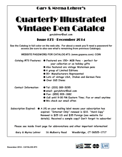 Download Catalog #73 PDF - Vintage Pens at Gopens.com