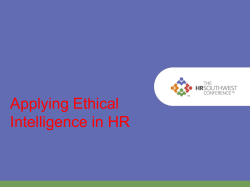 Applying Ethical Intelligence in HR
