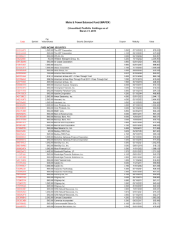 MPB Holdings 3 31 14 - Mairs and Power, Inc.