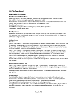 HSE Officer Brazil - OOS International
