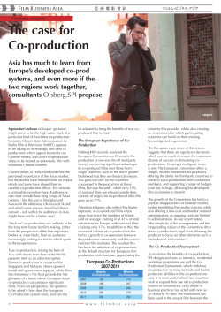 Film Business Asia – The Case For Co-production