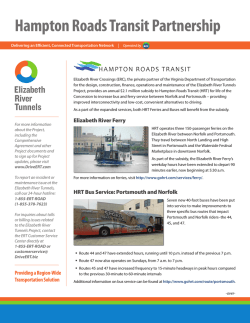 HRT Partnership - Elizabeth River Tunnels