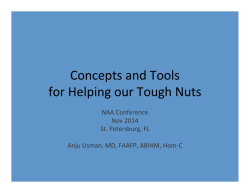 Concepts and Tools for Helping our Tough Nuts