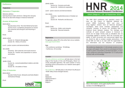HNR 2014 - Ghent Center for Digital Humanities