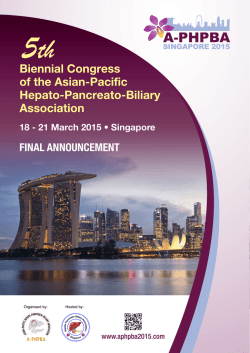 FINAL ANNOUNCEMENT - A-PHPBA 2015 - Asian