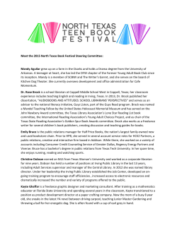 Meet the Steering Committee - The North Texas Teen Book Festival