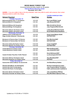 Hobcaw Schedule