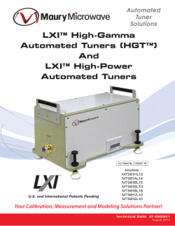 LXI™ High-Gamma Automated Tuners (HGT